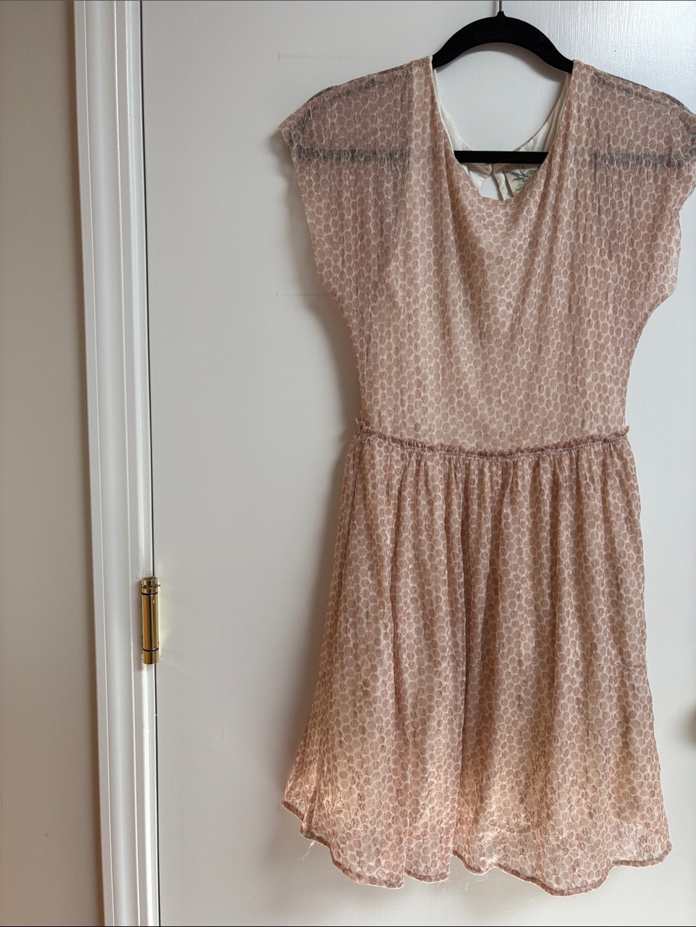 allbirds Blush Printed Cap-Sleeve Midi Dress